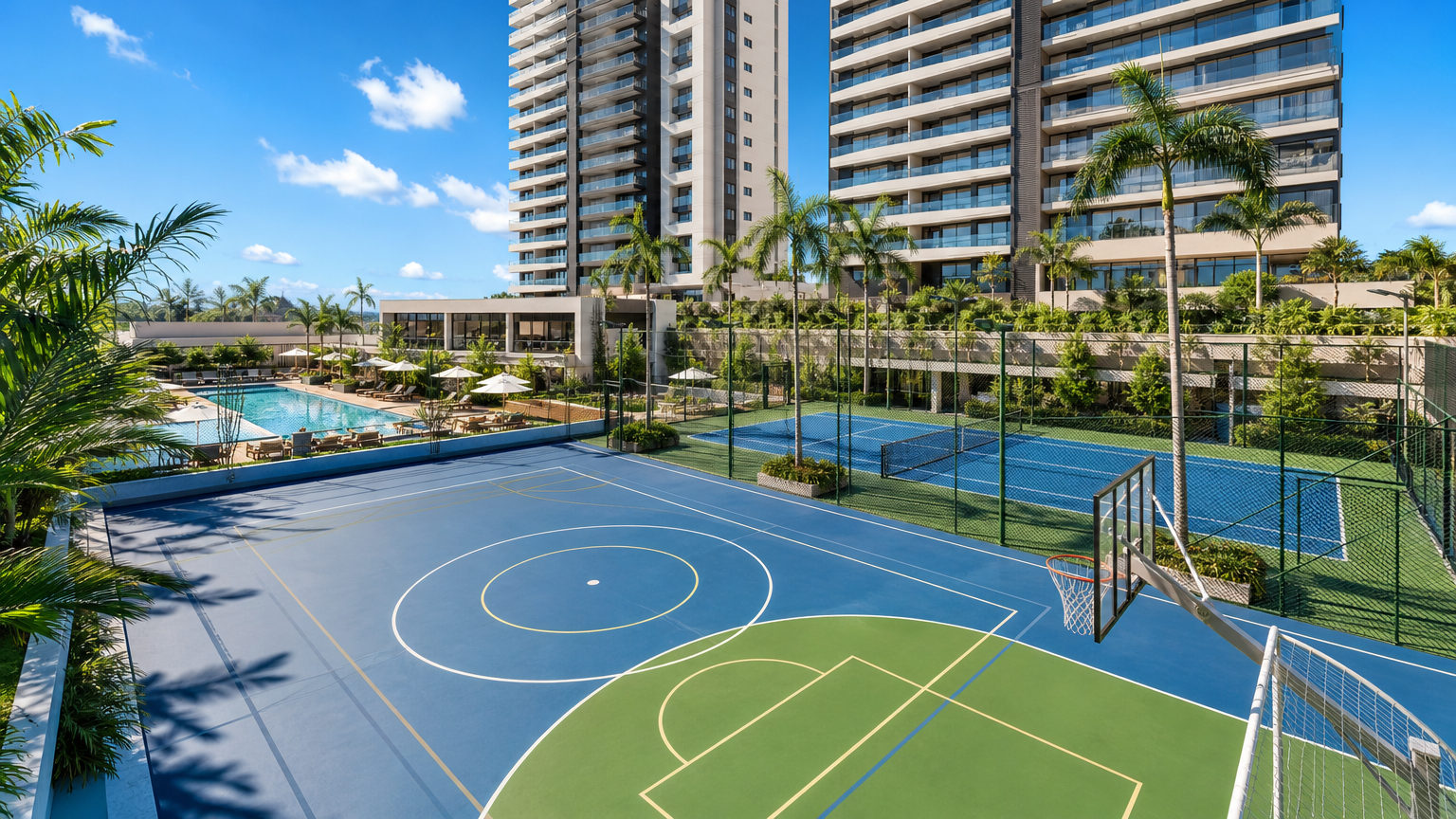 reforma de quadra em condominio