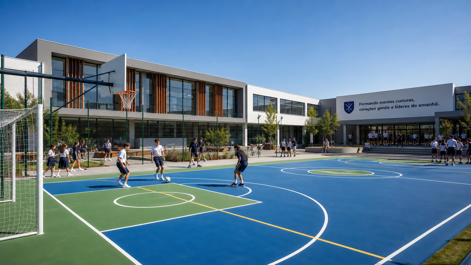 Reforma e construção de quadras em escolas